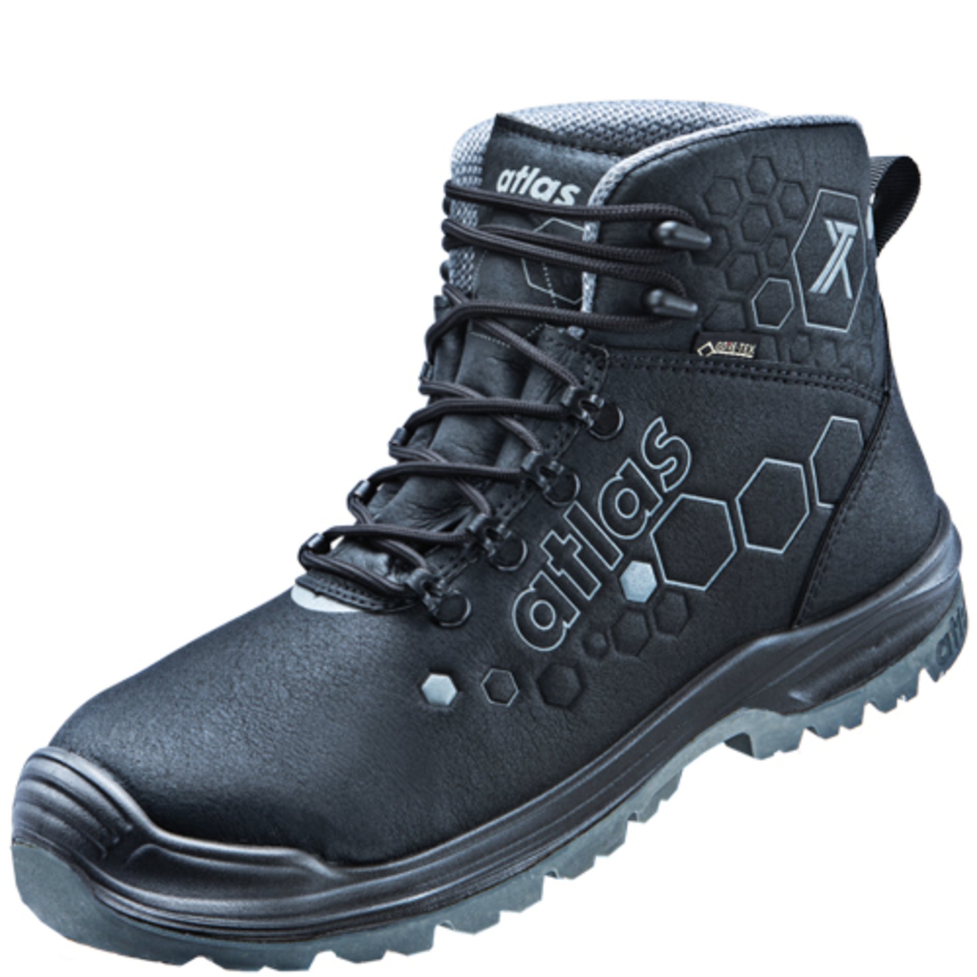 Stiefel, Hochschaftstiefel, Lederoptik, Gehkomfort, Hexagon Muster