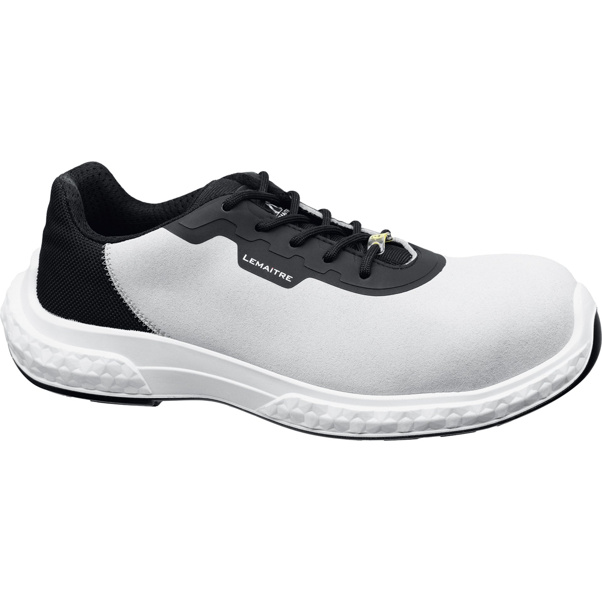 Sneaker, Laufschuh, Graue Oberseite, Schwarzer Detail, Gummi/Schuhsohle