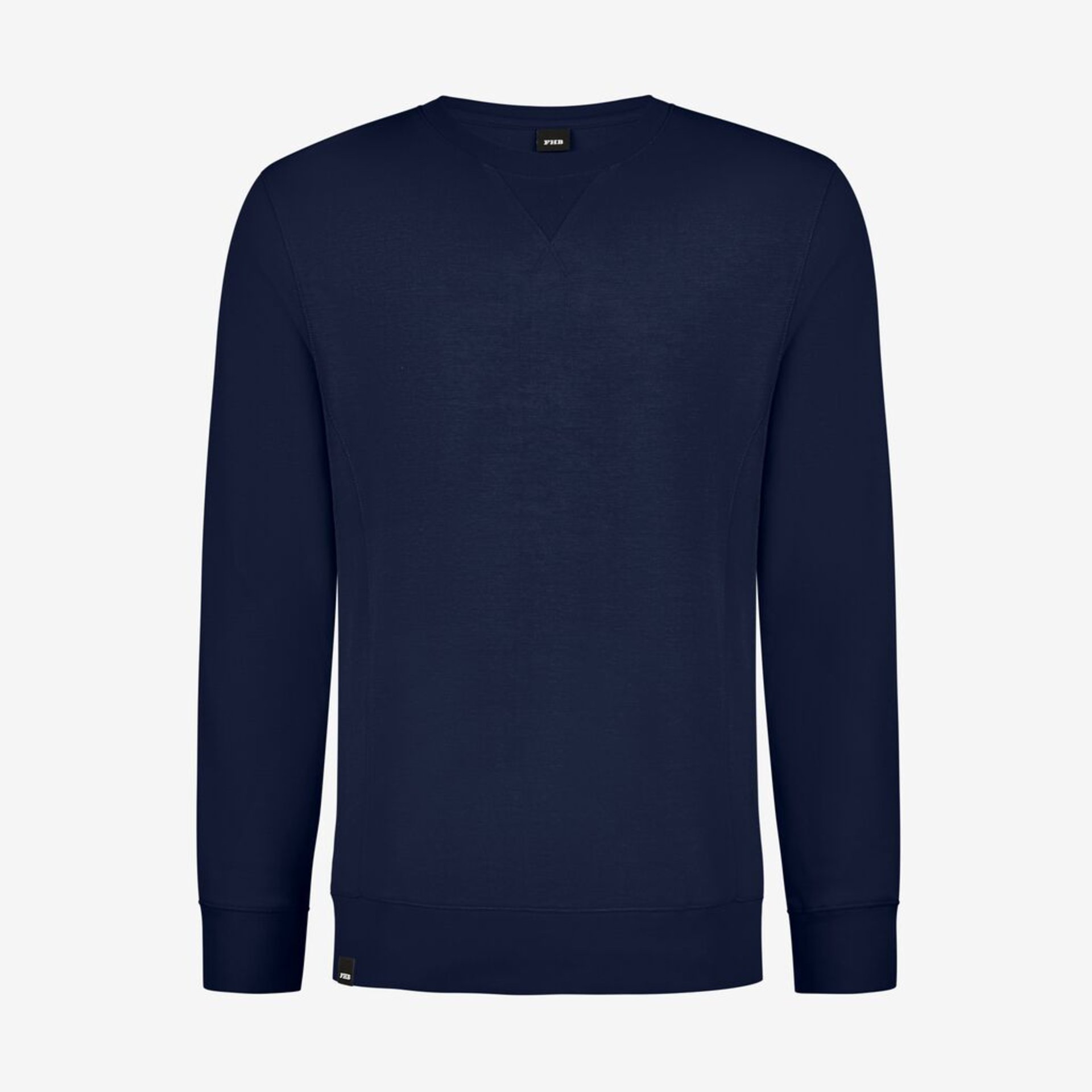 Sweatshirt, Crew neck, Long sleeve, Navy, Plain