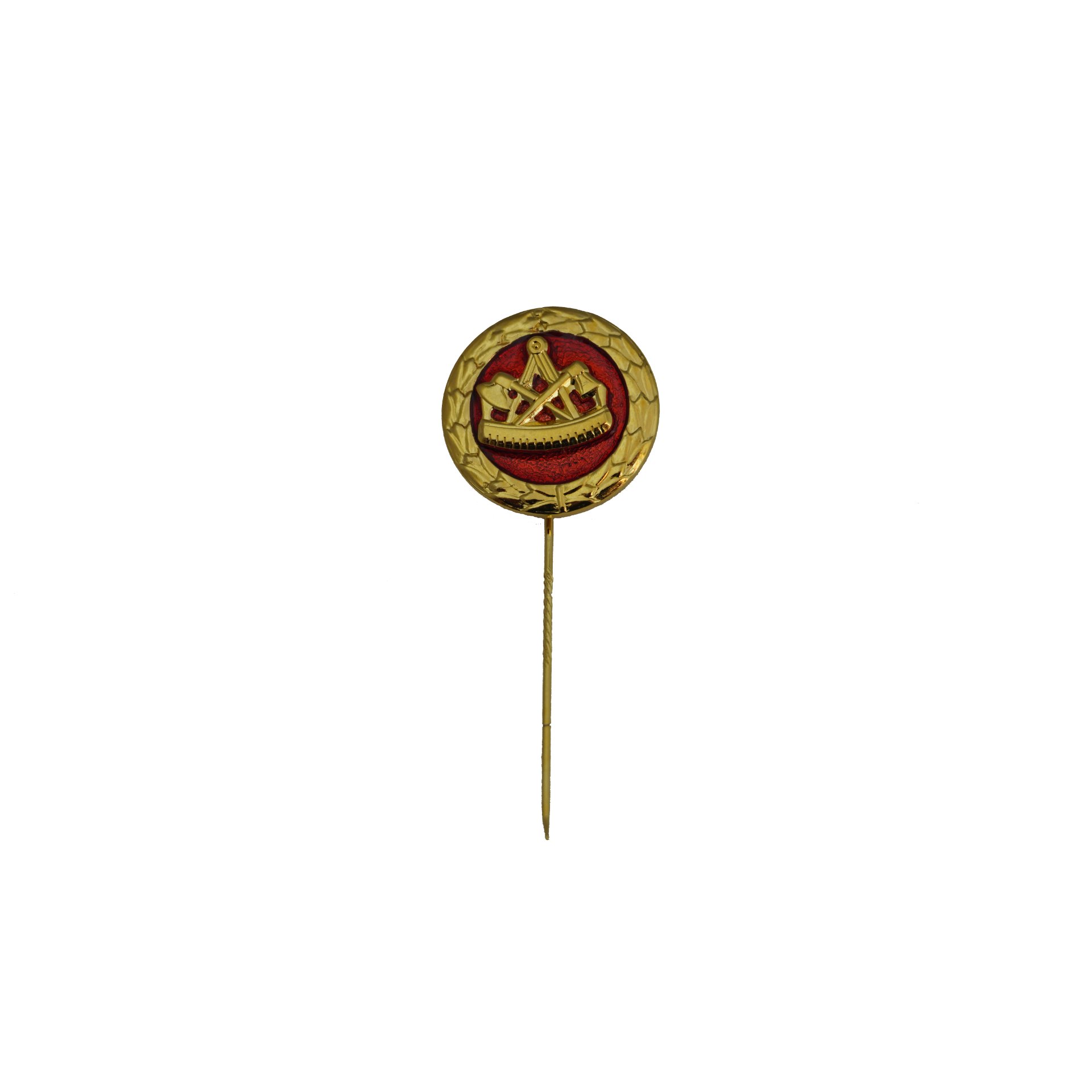 Pin, Abzeichen, Medallie, Gold, Rot