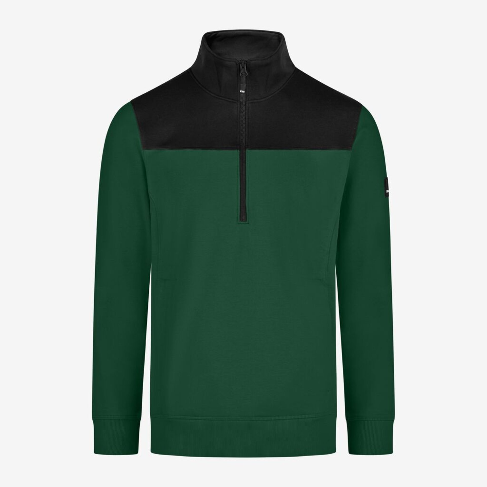 Pullover, Fleece, Langarm, Reißverschluss, Farbblock